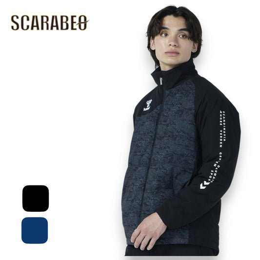 ヒュンメル ジャケット メンズ パデットサーモジャケット HAW2192 撥水 防風 保温 制電 ストレッチ 中綿 ウィンター アウター hummel サッカー フットサル ブラック ネイビー haw2192