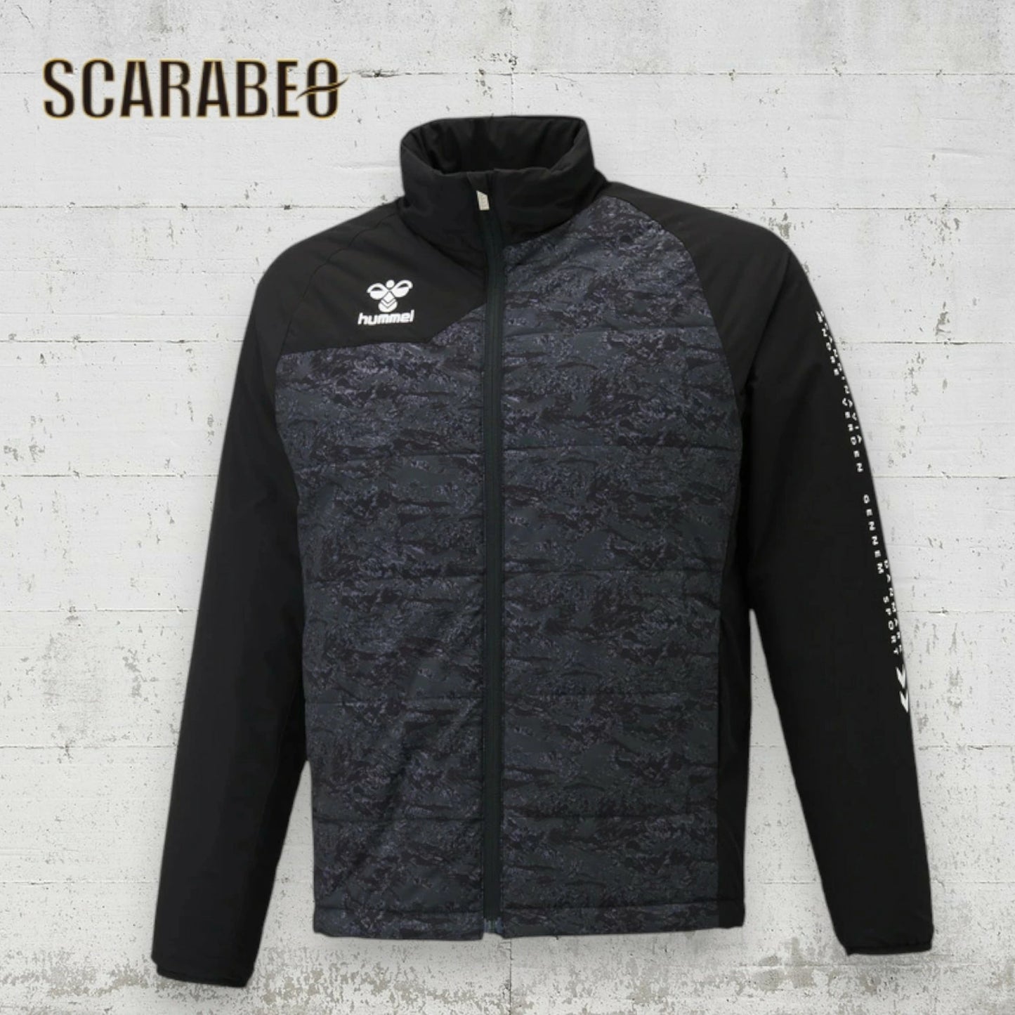 ヒュンメル ジャケット メンズ パデットサーモジャケット HAW2192 撥水 防風 保温 制電 ストレッチ 中綿 ウィンター アウター hummel サッカー フットサル ブラック ネイビー haw2192