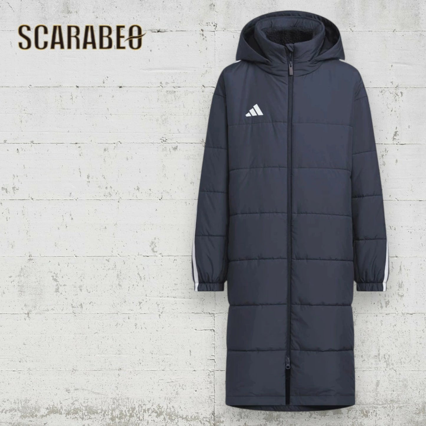 アディダス ジュニア ロングコート ベンチコート VS459 中綿 ボアコート 防風 保温 ルーズフィット スリーストライプス adidas サッカー フットサル KA1341 KA1342 KA1343 vs459