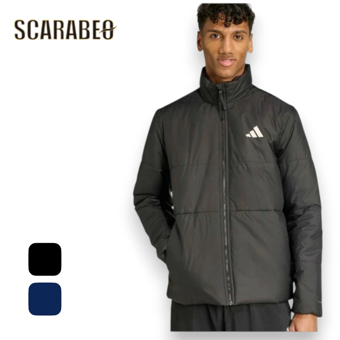 アディダス BSC クライマウォーム インサレーションジャケット メンズ レディース JM3922 保温 防風 DWR加工 スリーストライプス adidas アウター Black Dark Blue アウトドア レギュラーフィット jvg91