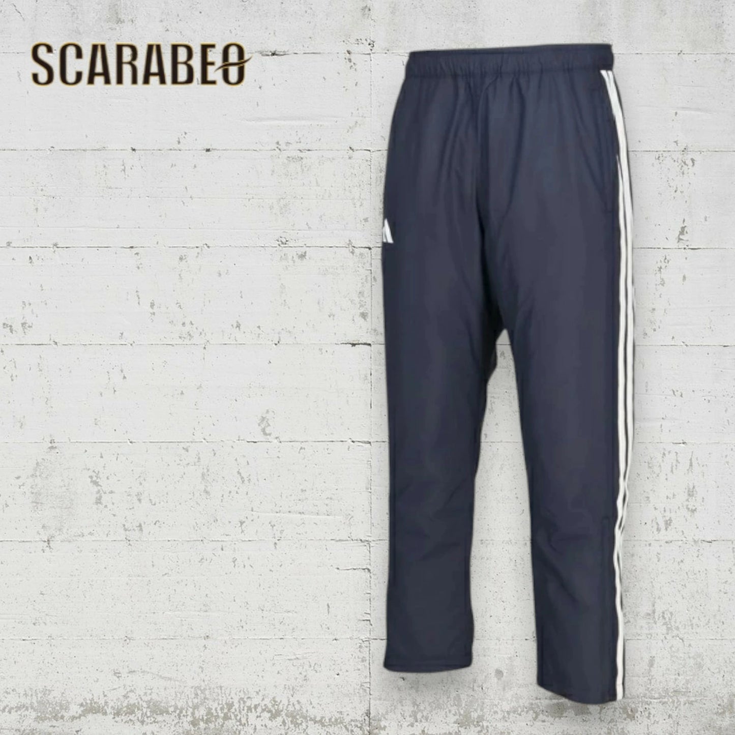 アディダス メンズ ウインドブレーカー パンツ M MH 3S 中綿ウォーマーパンツ ZQ883 防風 保温 ルーズフィット スリーストライプス adidas トレーニング ロングパンツ ブラック レジェンドインク