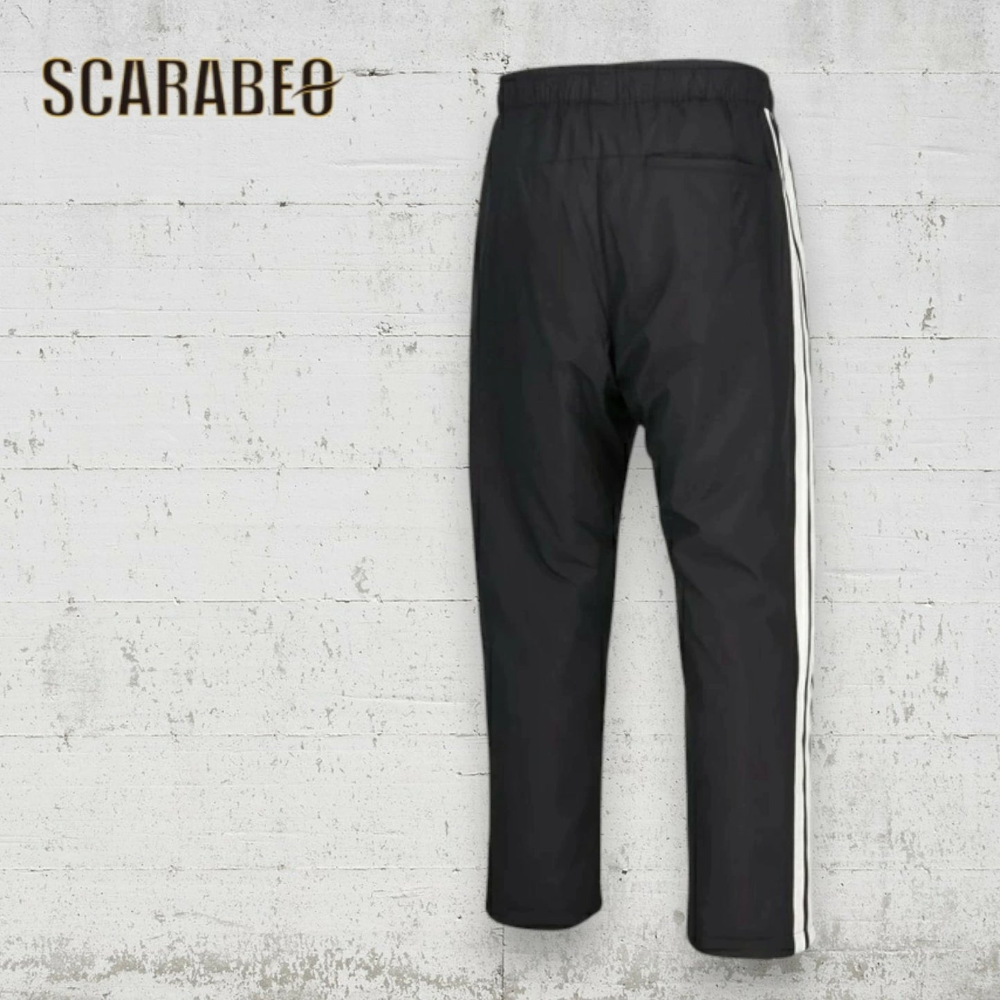 アディダス メンズ ウインドブレーカー パンツ M MH 3S 中綿ウォーマーパンツ ZQ883 防風 保温 ルーズフィット スリーストライプス adidas トレーニング ロングパンツ ブラック レジェンドインク