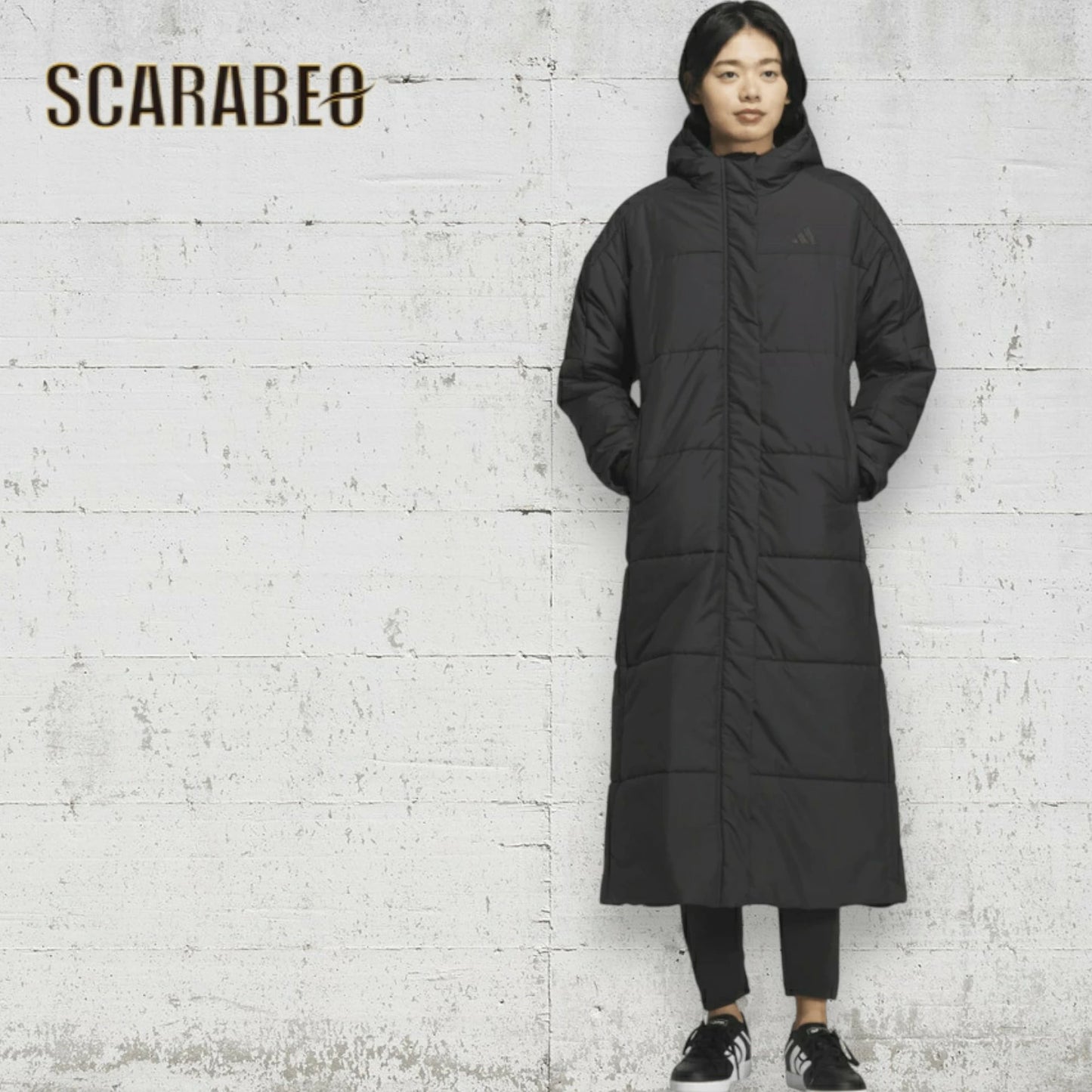 アディダス レディース W MH スーパーロング パデッドコート SX613-KA0968 ウルトラロング丈 中綿コート 保温 防寒 ルーズフィット adidas 冬用 アウター 重ね着対応 sx613-ka0968