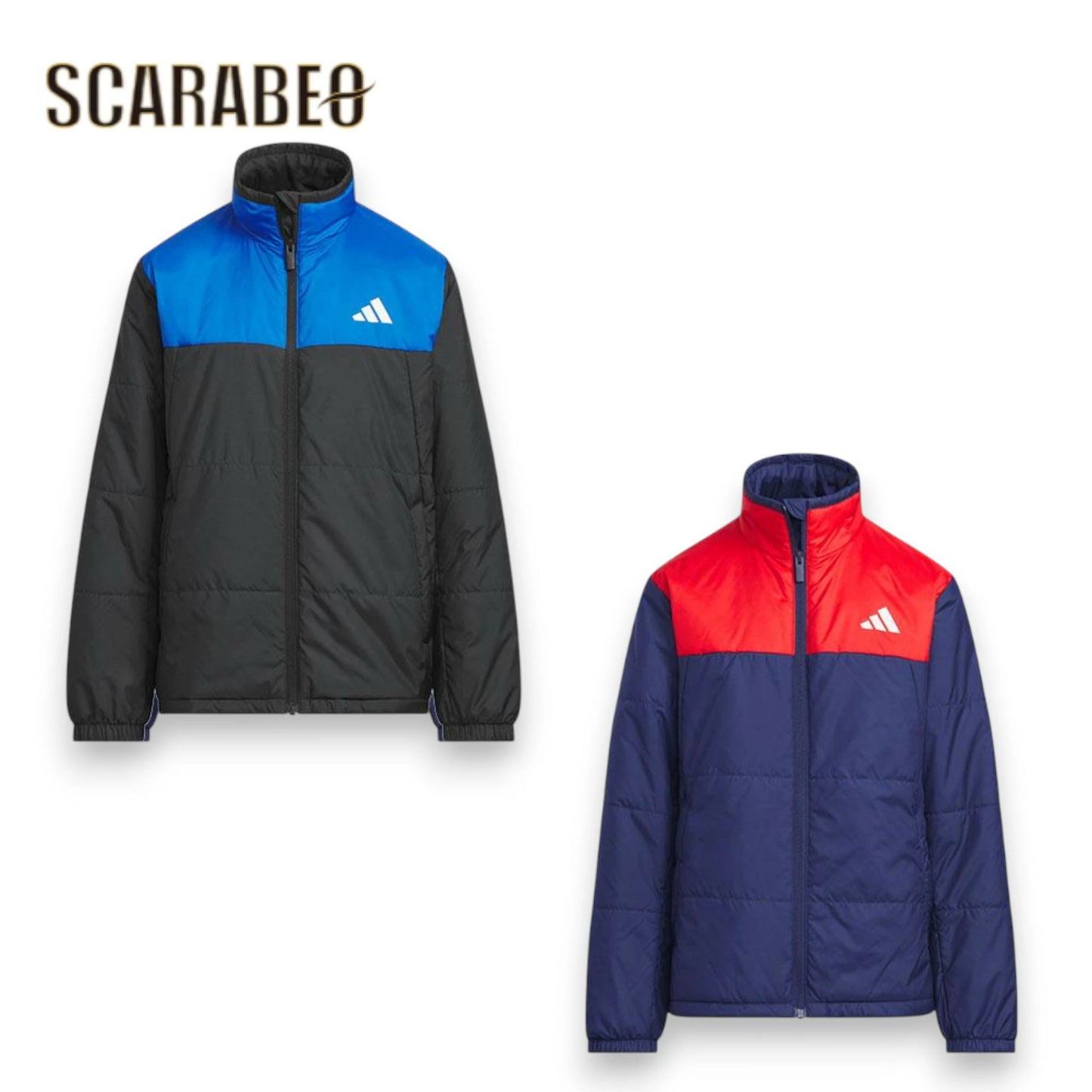 アディダス ESS パデットジャケット ジュニア 中綿ジャケット VD376 保温 ルーズフィット リフレクター キッズ 男の子 女の子 スポーツウェア トレーニングウェア ブラック ネイビー 秋冬 アウター