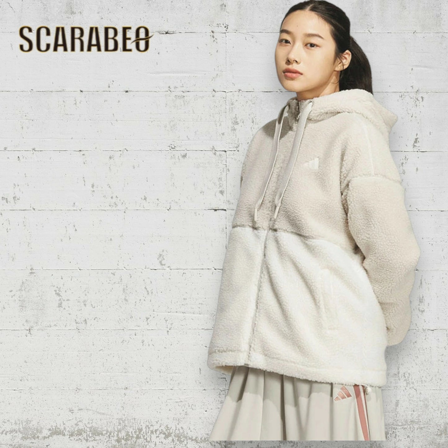 アディダス adidas レディース ボアジャケット W MH BOA FZ ジャケット SH901 フリース アウター ブルゾン もこもこ あったか 保温 防寒 カラーブロック ルーズフィット フルジップ ブラック ベージュ 秋冬 sh901