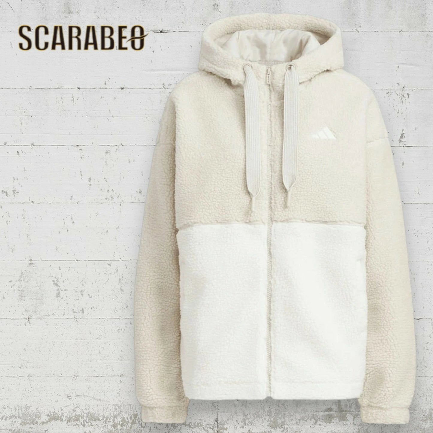 アディダス adidas レディース ボアジャケット W MH BOA FZ ジャケット SH901 フリース アウター ブルゾン もこもこ あったか 保温 防寒 カラーブロック ルーズフィット フルジップ ブラック ベージュ 秋冬 sh901