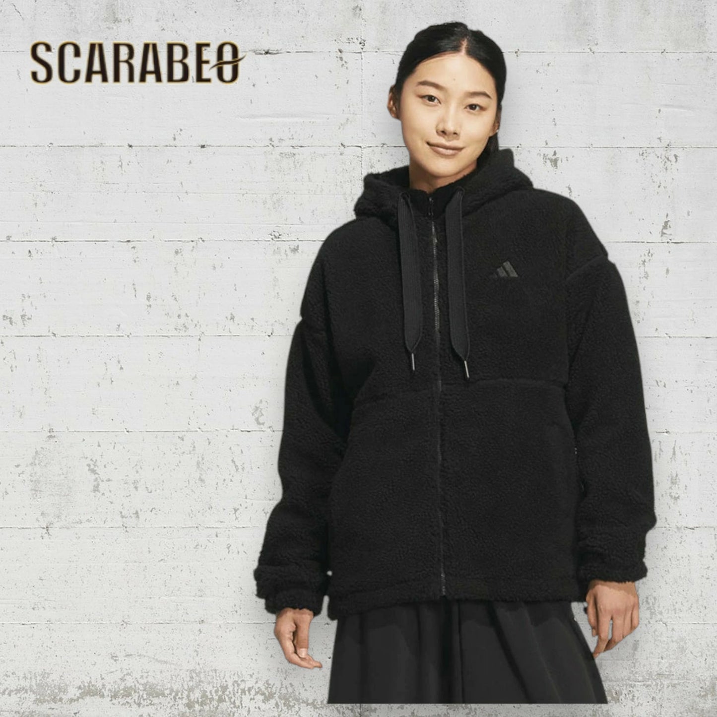 アディダス adidas レディース ボアジャケット W MH BOA FZ ジャケット SH901 フリース アウター ブルゾン もこもこ あったか 保温 防寒 カラーブロック ルーズフィット フルジップ ブラック ベージュ 秋冬 sh901