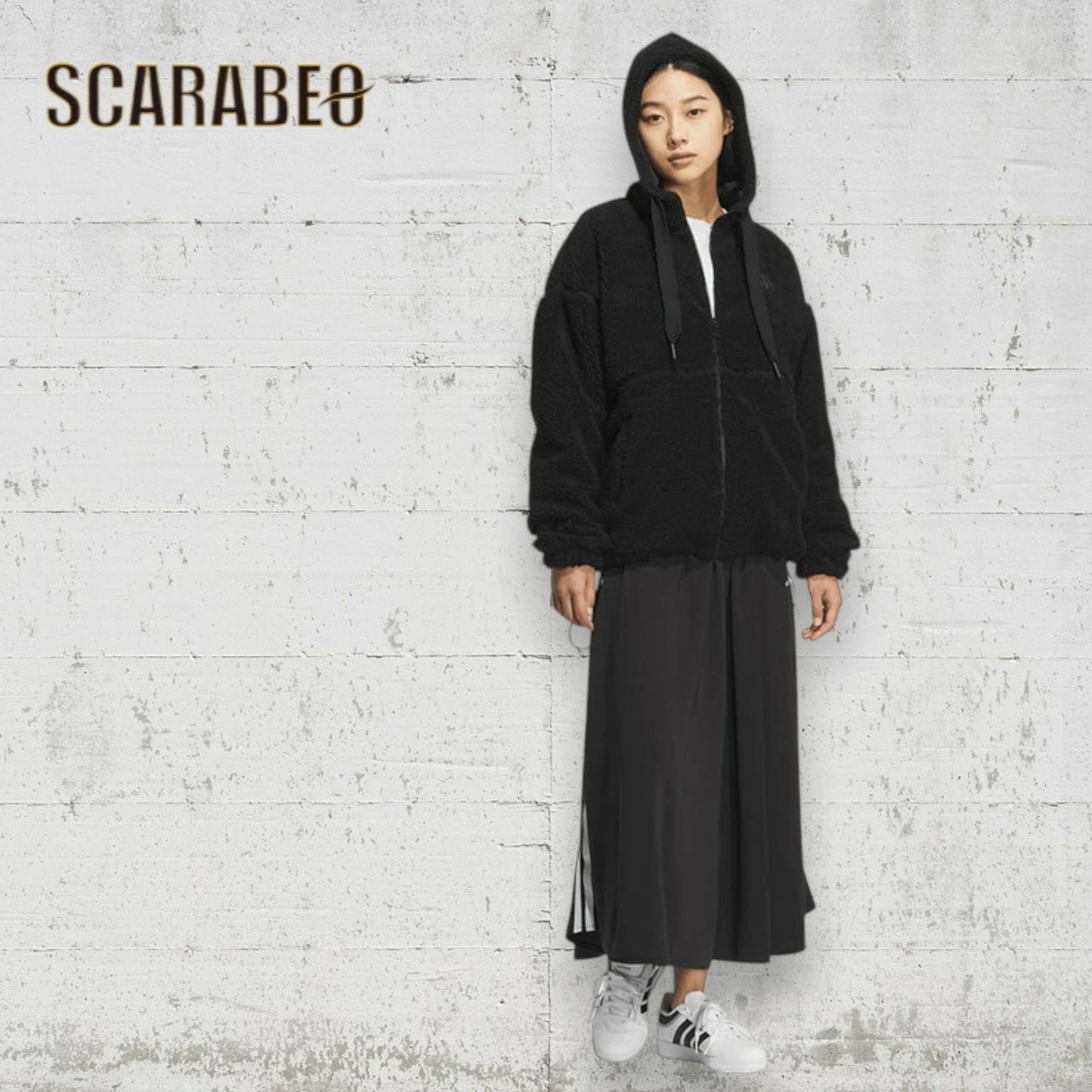 アディダス adidas レディース ボアジャケット W MH BOA FZ ジャケット SH901 フリース アウター ブルゾン もこもこ あったか 保温 防寒 カラーブロック ルーズフィット フルジップ ブラック ベージュ 秋冬 sh901