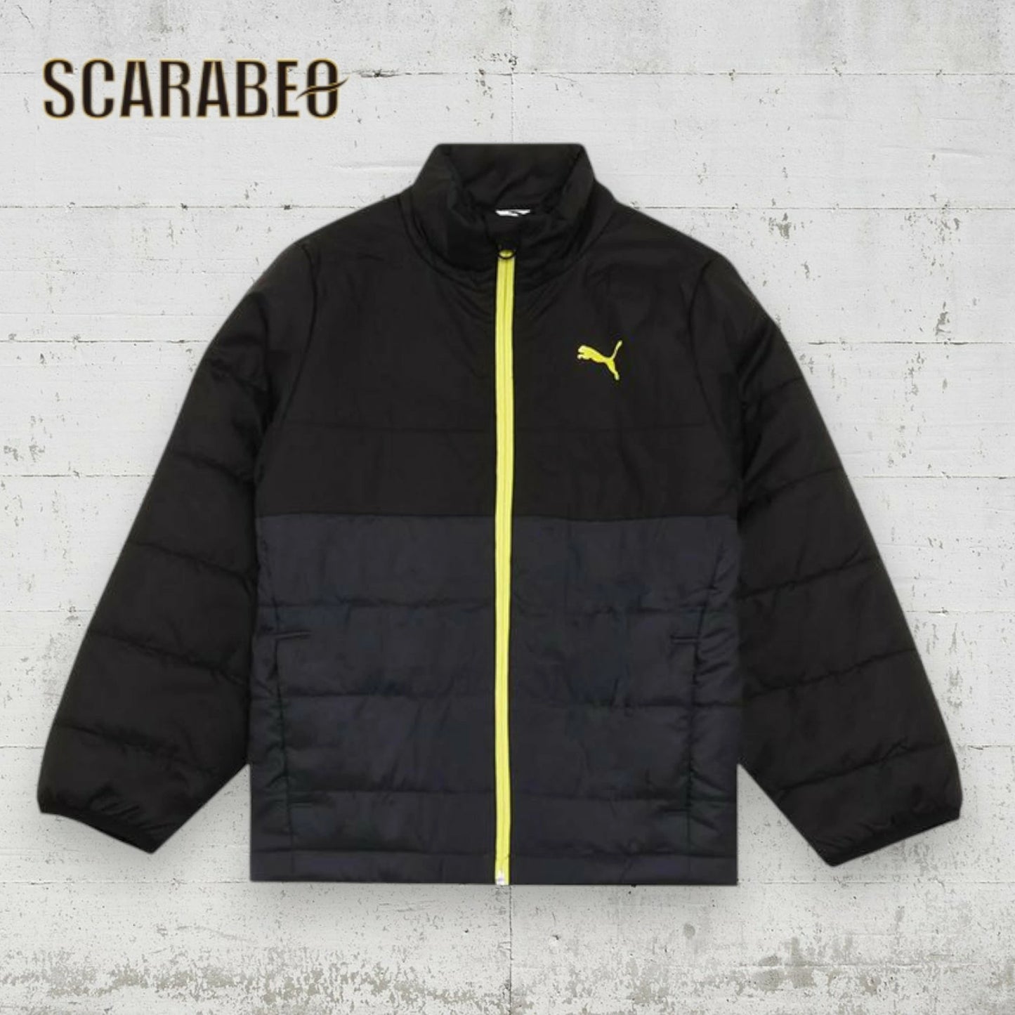 プーマ PUMA ジュニア ボーイズ アクティブ スポーツ パデッド ジャケット 120-160cm 防寒 中綿 ジャケット 子供用 アウター フード付き WIND CELL 通学 スポーツ 男の子 ブラック ブルー 秋冬 689981