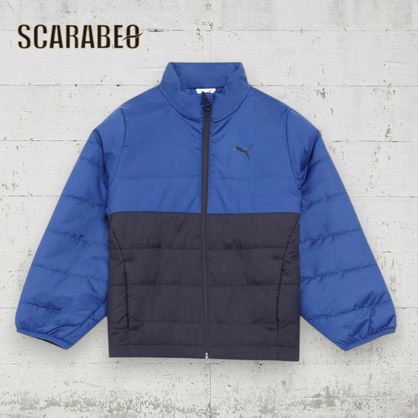 プーマ PUMA ジュニア ボーイズ アクティブ スポーツ パデッド ジャケット 120-160cm 防寒 中綿 ジャケット 子供用 アウター フード付き WIND CELL 通学 スポーツ 男の子 ブラック ブルー 秋冬 689981