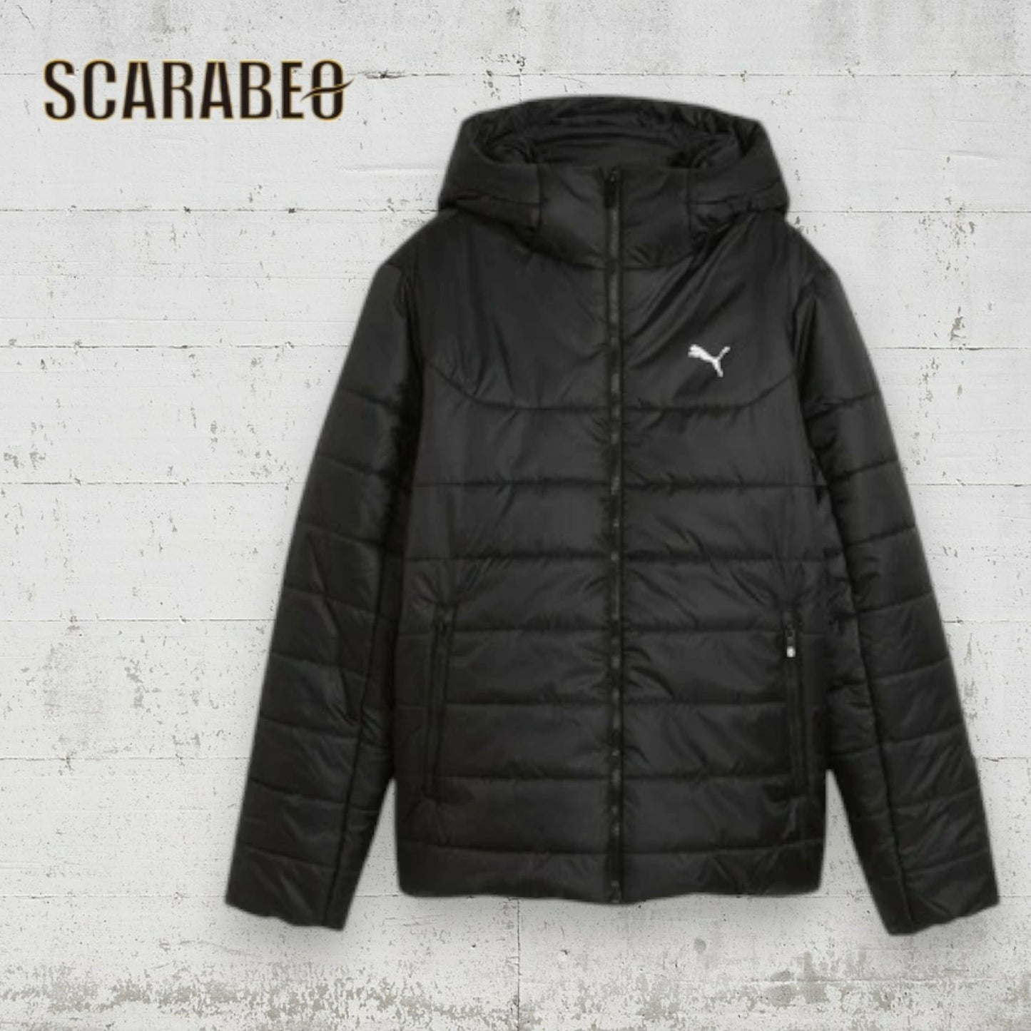 プーマ PUMA ESS フーデッド パデッド JKT メンズ 中綿ジャケット アウター スポーツスタイル ウェア フード付き ウィンドブレーカー 690931 87 ベージュ 01 ブラック 防寒 通勤 通学 690931