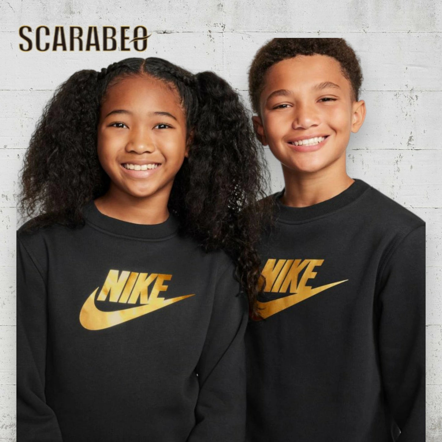ナイキ NIKE スウェット トレーナー ジュニア キッズ 子供 YTH NSW クラブ フリース ゴールド L/S クルー HQ0975-010 ブラック スポーツウェア トップス 長袖 裏起毛 トレーニング 通学 hq0975