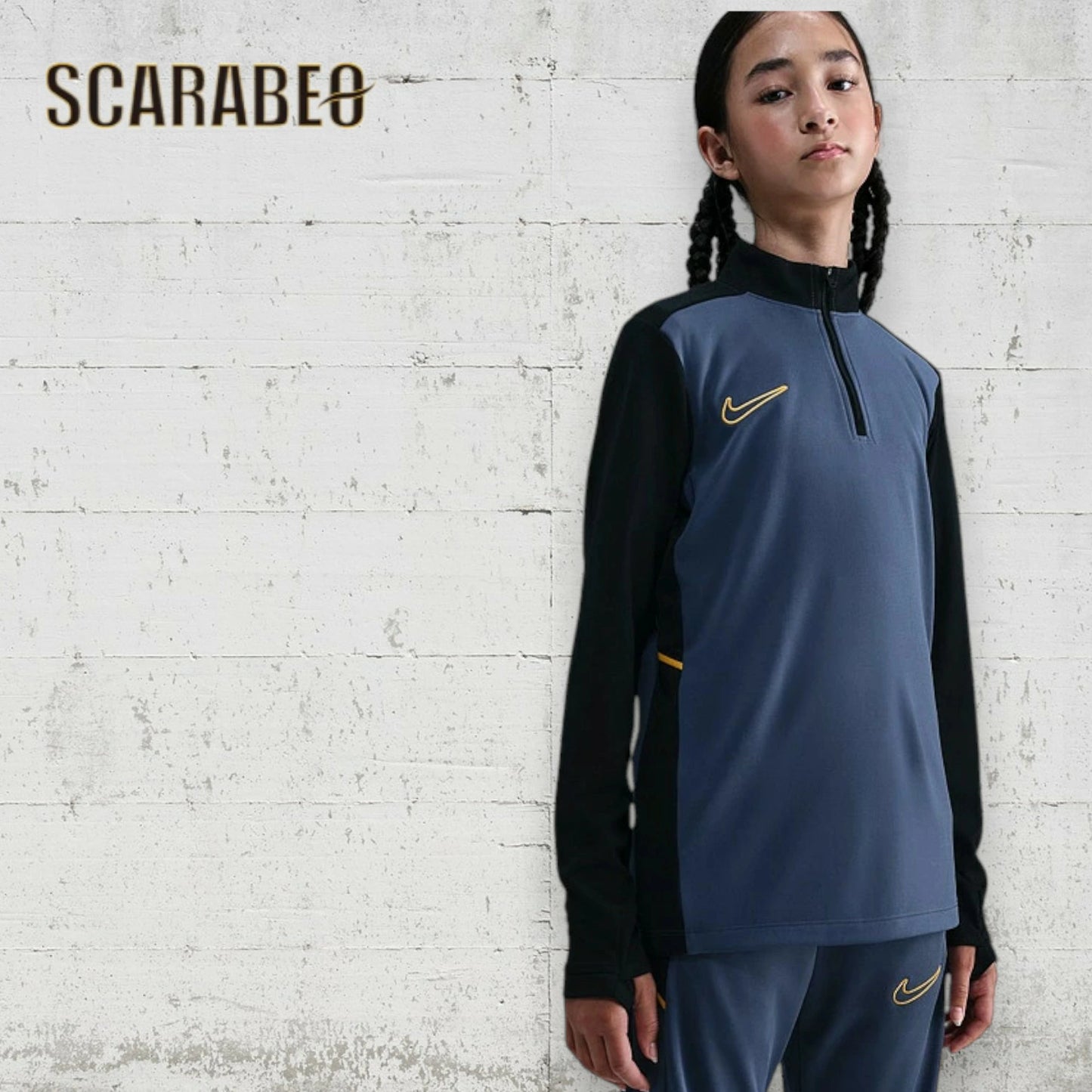 ナイキ NIKE ジュニア アカデミー25 Dri-FIT ドリルトップ 長袖 トレーニングウェア サッカー フットサル キッズ スポーツウェア YTH DF ACD25 DRIL L/S トップ HJ3721-491 ブルー hj3721-491