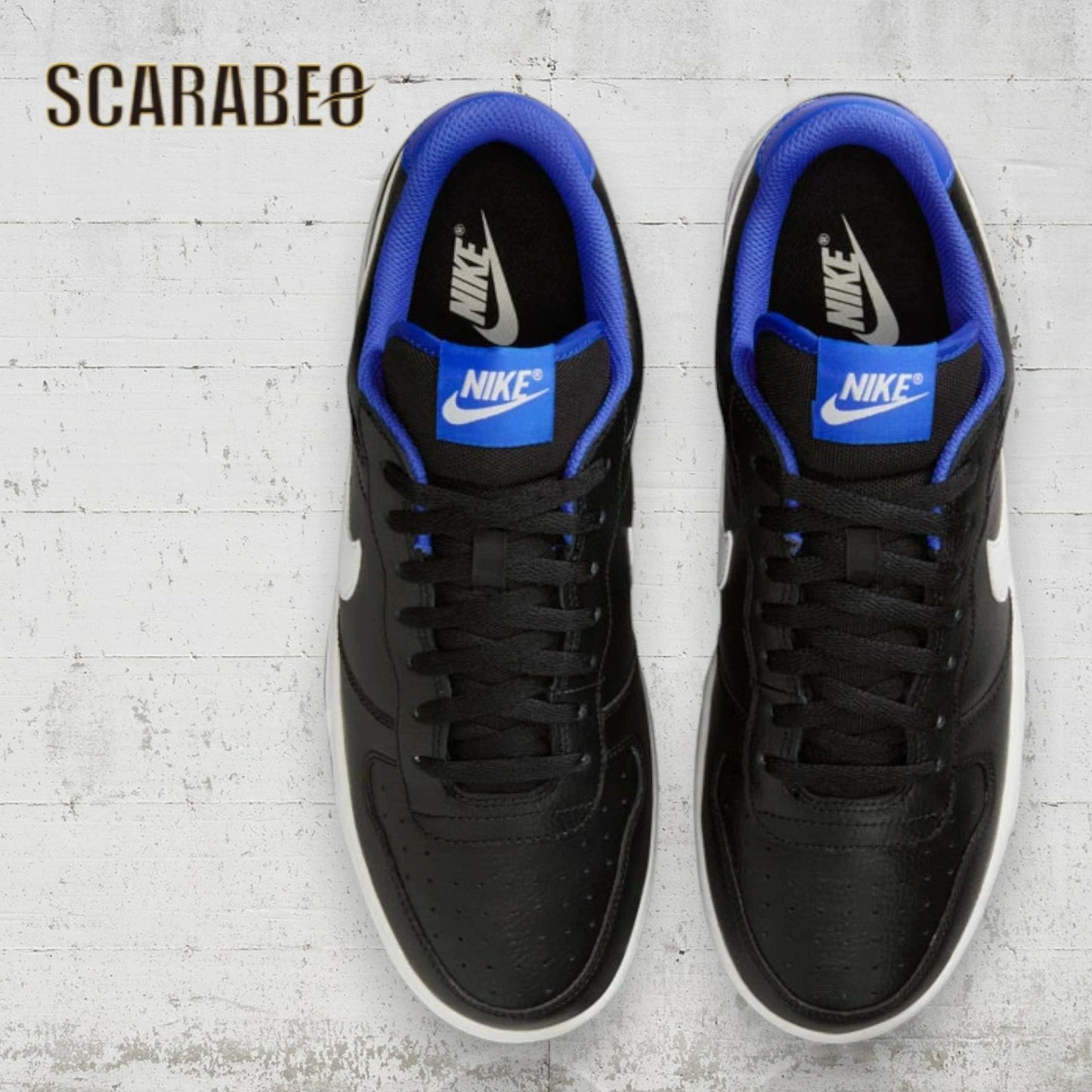 ナイキ スニーカー メンズ BIG NIKE LOW 355152-018 ブラック サミットホワイト ハイパーロイヤル NIKE ビッグ ナイキ ローカット カジュアルシューズ 靴 ストリート ファッション シンプル レザー 355152-018