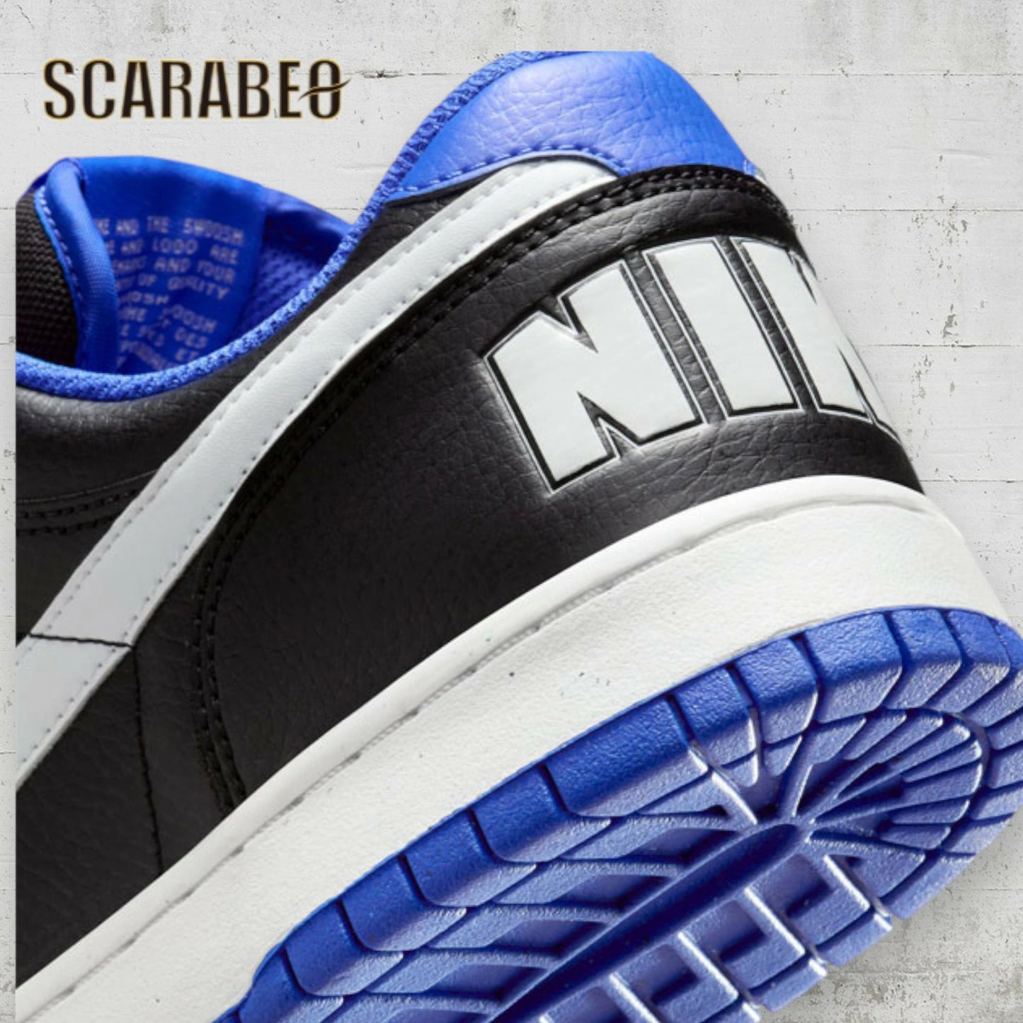 ナイキ スニーカー メンズ BIG NIKE LOW 355152-018 ブラック サミットホワイト ハイパーロイヤル NIKE ビッグ ナイキ ローカット カジュアルシューズ 靴 ストリート ファッション シンプル レザー 355152-018