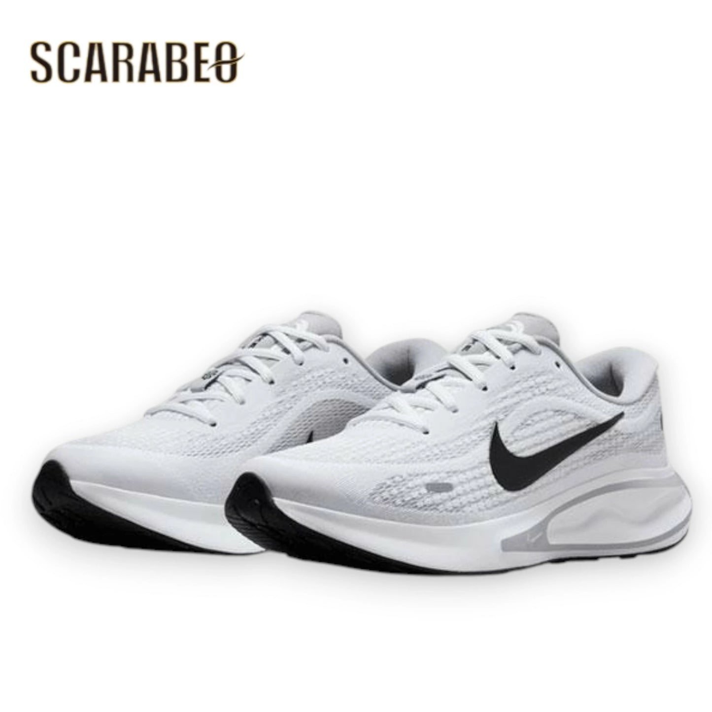 ナイキ ランニングシューズ レディース NIKE JOURNEY RUN ジャーニーラン FJ7765-117 WHITE/BLACK-WOLF GREY クッション 厚底 通勤 通学 ジョギング ウォーキング スポーツ ジム fj7765-117