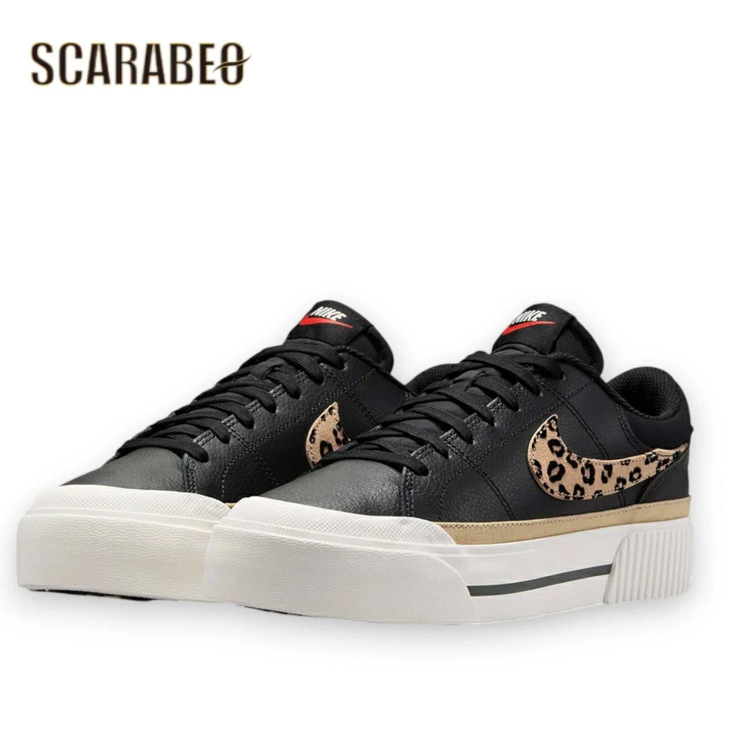 ナイキ スニーカー レディース NIKE WMNS COURT LEGACY LIFT コート レガシー リフト HF9548-001 厚底 アニマル ヒョウ柄 レオパード ブラック 黒 ローカット カジュアル シューズ おしゃれ 通勤 通学 hf9548-001