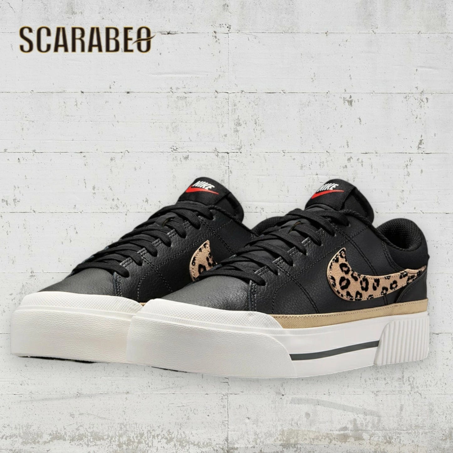 ナイキ スニーカー レディース NIKE WMNS COURT LEGACY LIFT コート レガシー リフト HF9548-001 厚底 アニマル ヒョウ柄 レオパード ブラック 黒 ローカット カジュアル シューズ おしゃれ 通勤 通学 hf9548-001