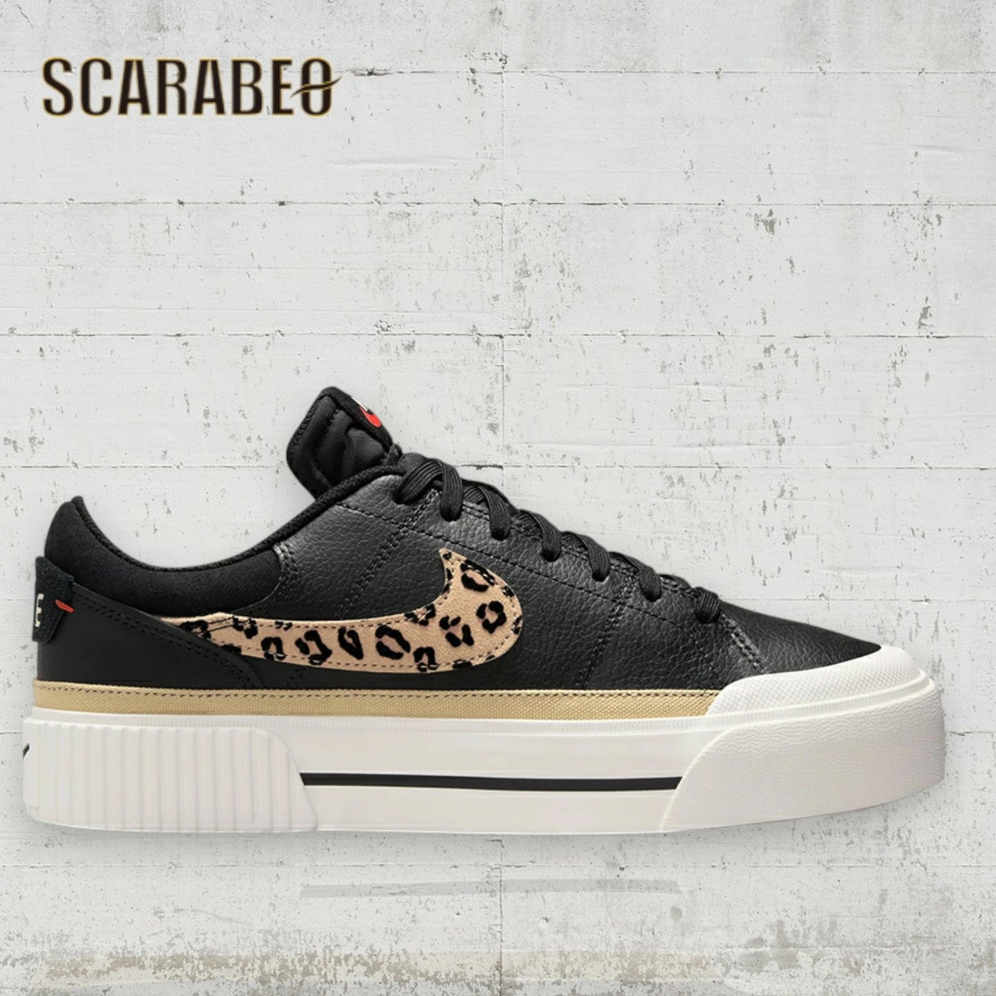 ナイキ スニーカー レディース NIKE WMNS COURT LEGACY LIFT コート レガシー リフト HF9548-001 厚底 アニマル ヒョウ柄 レオパード ブラック 黒 ローカット カジュアル シューズ おしゃれ 通勤 通学 hf9548-001