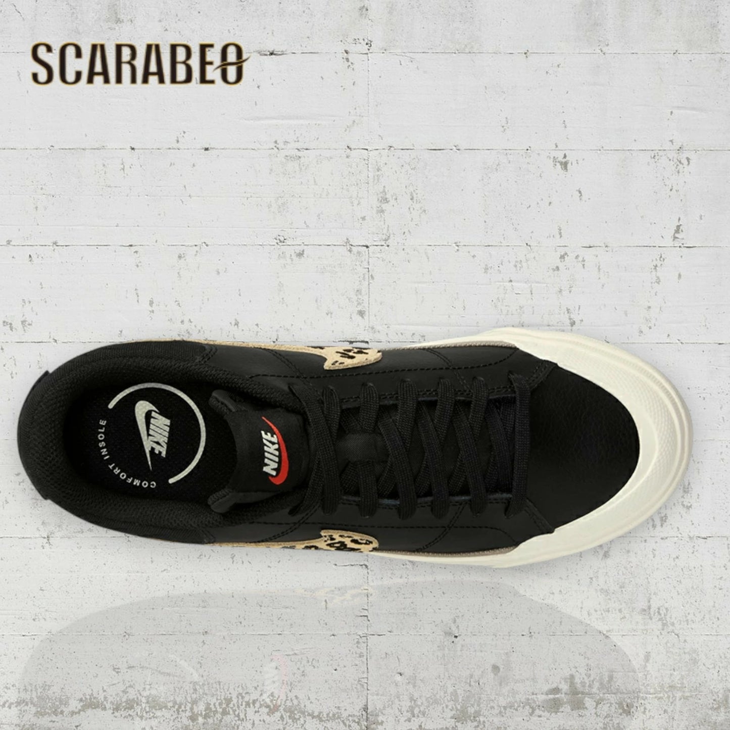 ナイキ スニーカー レディース NIKE WMNS COURT LEGACY LIFT コート レガシー リフト HF9548-001 厚底 アニマル ヒョウ柄 レオパード ブラック 黒 ローカット カジュアル シューズ おしゃれ 通勤 通学 hf9548-001