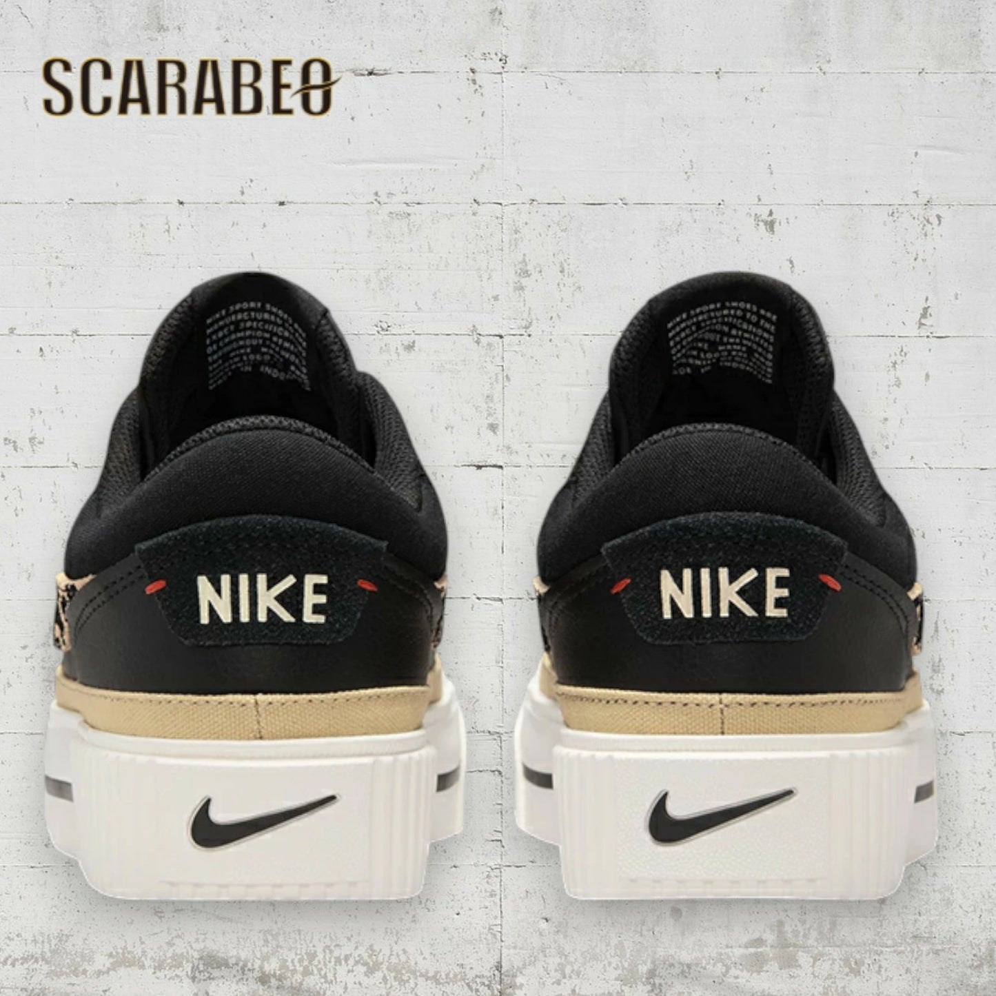 ナイキ スニーカー レディース NIKE WMNS COURT LEGACY LIFT コート レガシー リフト HF9548-001 厚底 アニマル ヒョウ柄 レオパード ブラック 黒 ローカット カジュアル シューズ おしゃれ 通勤 通学 hf9548-001