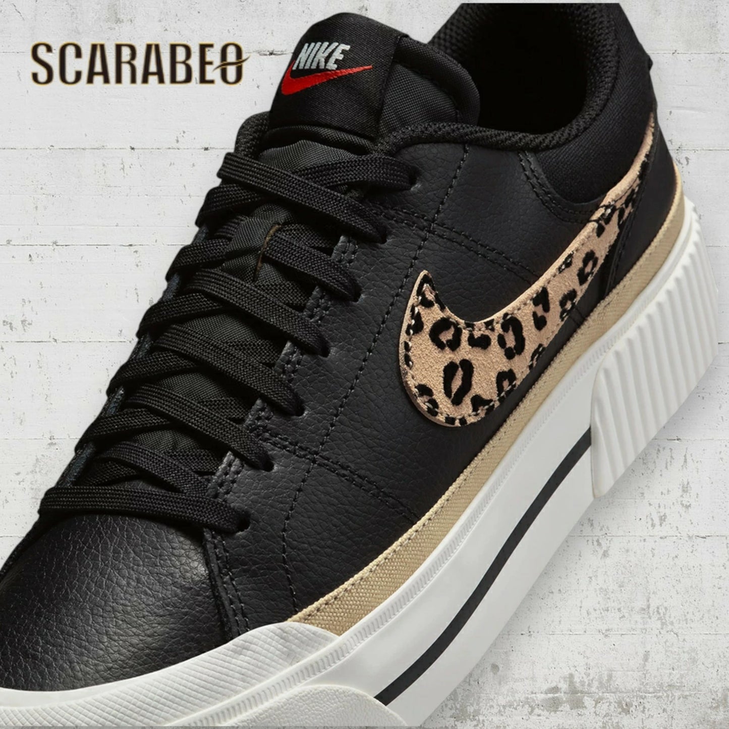 ナイキ スニーカー レディース NIKE WMNS COURT LEGACY LIFT コート レガシー リフト HF9548-001 厚底 アニマル ヒョウ柄 レオパード ブラック 黒 ローカット カジュアル シューズ おしゃれ 通勤 通学 hf9548-001