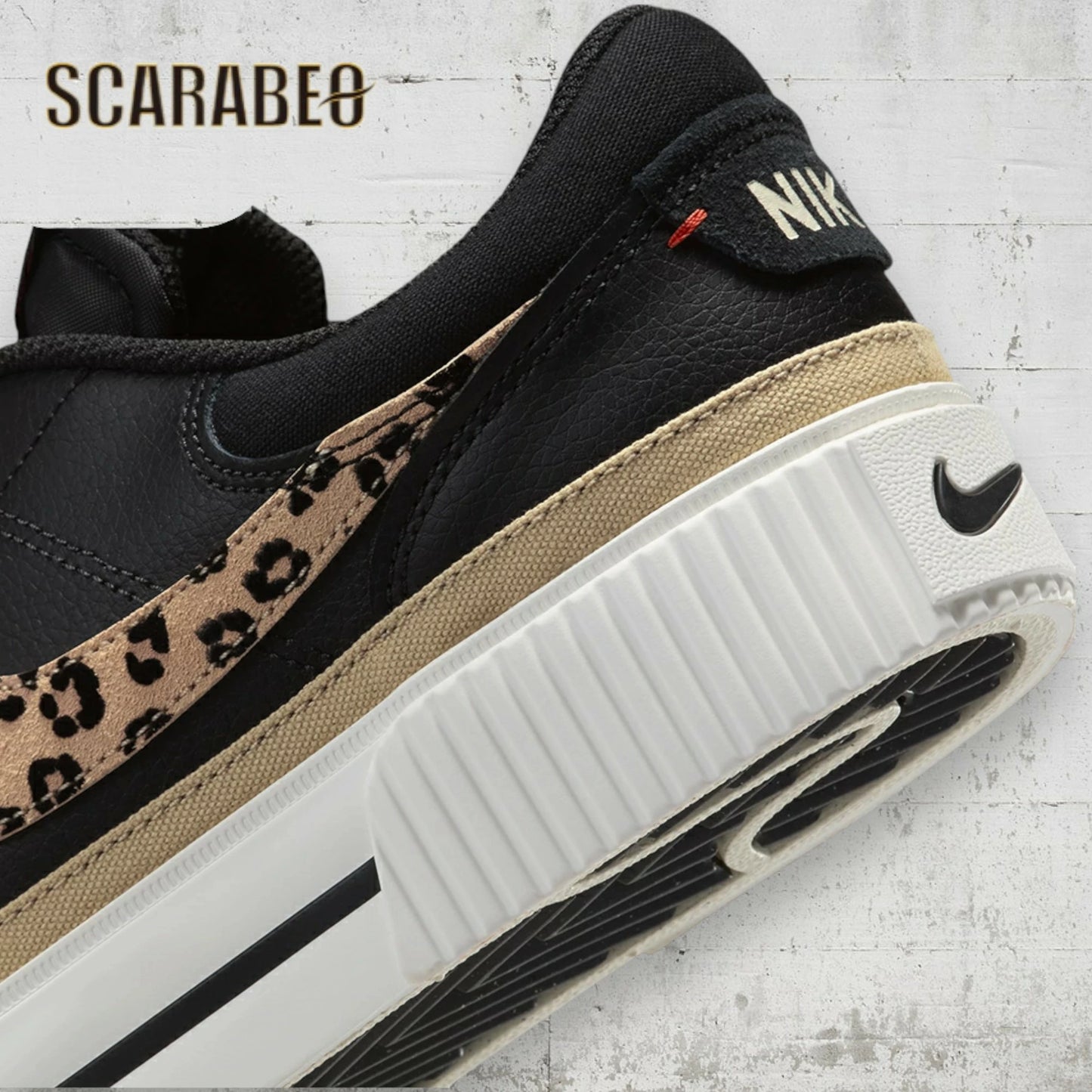 ナイキ スニーカー レディース NIKE WMNS COURT LEGACY LIFT コート レガシー リフト HF9548-001 厚底 アニマル ヒョウ柄 レオパード ブラック 黒 ローカット カジュアル シューズ おしゃれ 通勤 通学 hf9548-001