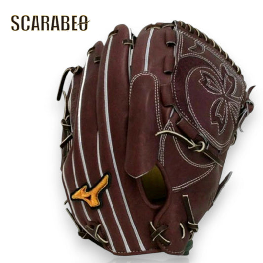 ミズノプロ 硬式グローブ スピードレボ 投手用 ピッチャー 右投げ 左投げ サイズ11 高校野球対応 一般 大人 mizuno pro 硬式 グラブ ミズノ MIZUNO 限定モデル 1AJGH92401 プラムブラウン 牛革 ジェネラルキップレザー 1ajgh92401-68