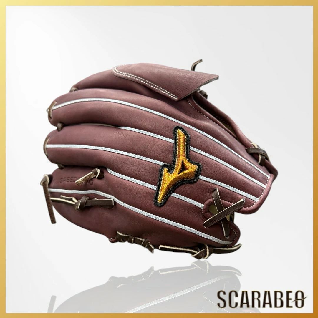 ミズノプロ 硬式グローブ スピードレボ 投手用 ピッチャー 右投げ 左投げ サイズ11 高校野球対応 一般 大人 mizuno pro 硬式 グラブ ミズノ MIZUNO 限定モデル 1AJGH92401 プラムブラウン 牛革 ジェネラルキップレザー 1ajgh92401-68