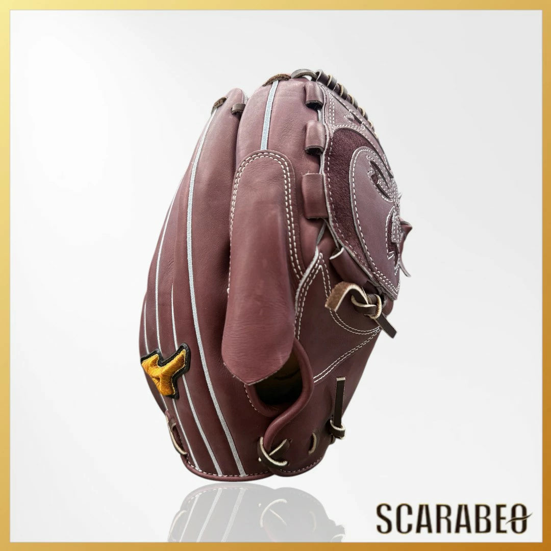 ミズノプロ 硬式グローブ スピードレボ 投手用 ピッチャー 右投げ 左投げ サイズ11 高校野球対応 一般 大人 mizuno pro 硬式 グラブ ミズノ MIZUNO 限定モデル 1AJGH92401 プラムブラウン 牛革 ジェネラルキップレザー 1ajgh92401-68