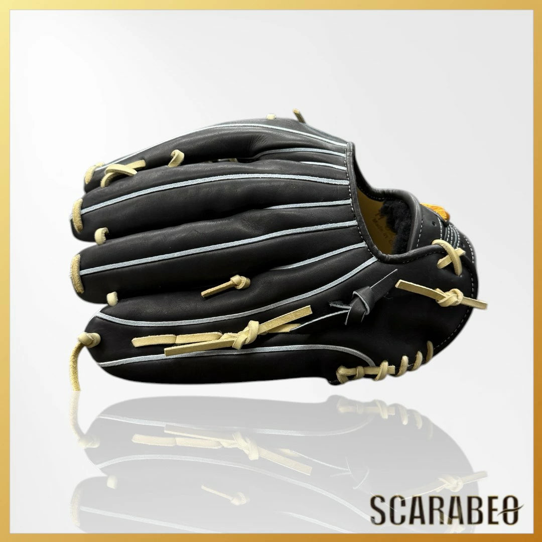 ミズノプロ 硬式グローブ 外野手用 限定モデル 2025秋冬 BSS限定 ミズノ 硬式グラブ 一般 大人 サイズ18N ブラック ブロンド 1AJGH92407-0980 mizuno pro 牛革 高校野球対応 外野用 グローブ 1ajgh92407-0980