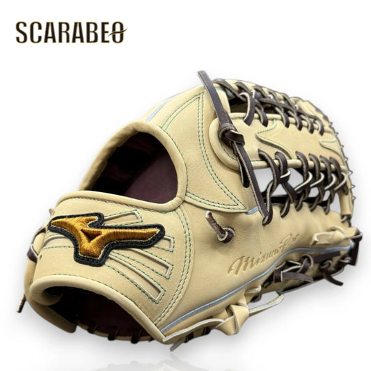 ミズノプロ 硬式グローブ 外野手用 限定モデル 2025秋冬 BSS限定 ミズノ 硬式グラブ 一般 大人 サイズ18N ブロンド ブラウン 1AJGH92407-8057 mizuno pro 牛革 高校野球対応 外野用 グローブ 1ajgh92407-8057