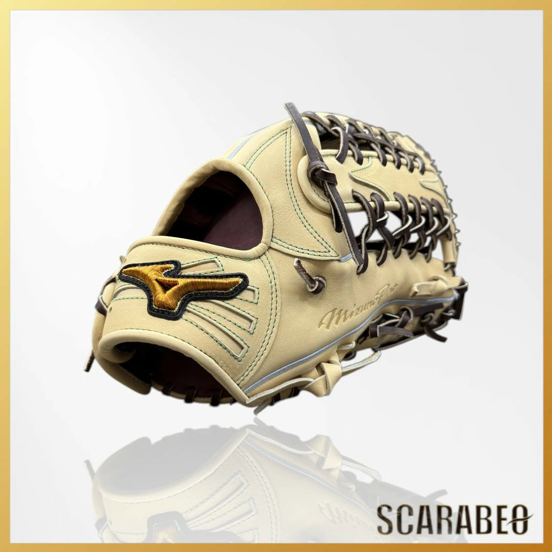 ミズノプロ 硬式グローブ 外野手用 限定モデル 2025秋冬 BSS限定 ミズノ 硬式グラブ 一般 大人 サイズ18N ブロンド ブラウン 1AJGH92407-8057 mizuno pro 牛革 高校野球対応 外野用 グローブ 1ajgh92407-8057