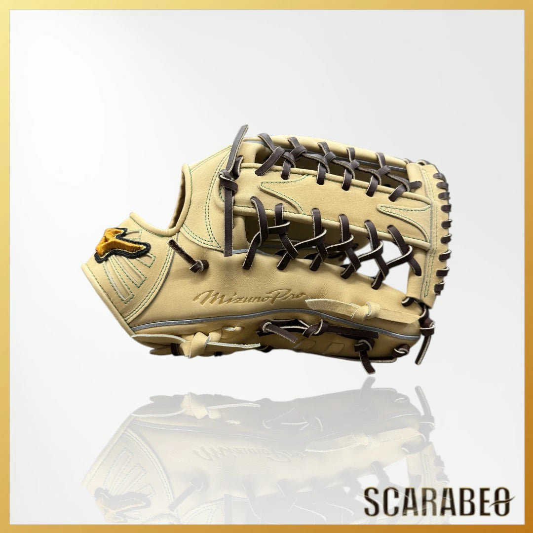 ミズノプロ 硬式グローブ 外野手用 限定モデル 2025秋冬 BSS限定 ミズノ 硬式グラブ 一般 大人 サイズ18N ブロンド ブラウン 1AJGH92407-8057 mizuno pro 牛革 高校野球対応 外野用 グローブ 1ajgh92407-8057