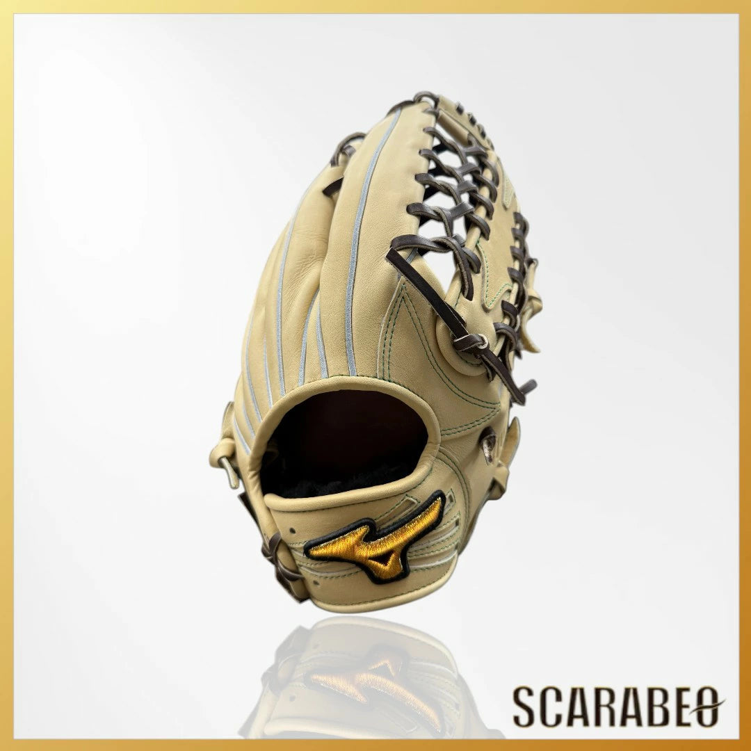 ミズノプロ 硬式グローブ 外野手用 限定モデル 2025秋冬 BSS限定 ミズノ 硬式グラブ 一般 大人 サイズ18N ブロンド ブラウン 1AJGH92407-8057 mizuno pro 牛革 高校野球対応 外野用 グローブ 1ajgh92407-8057