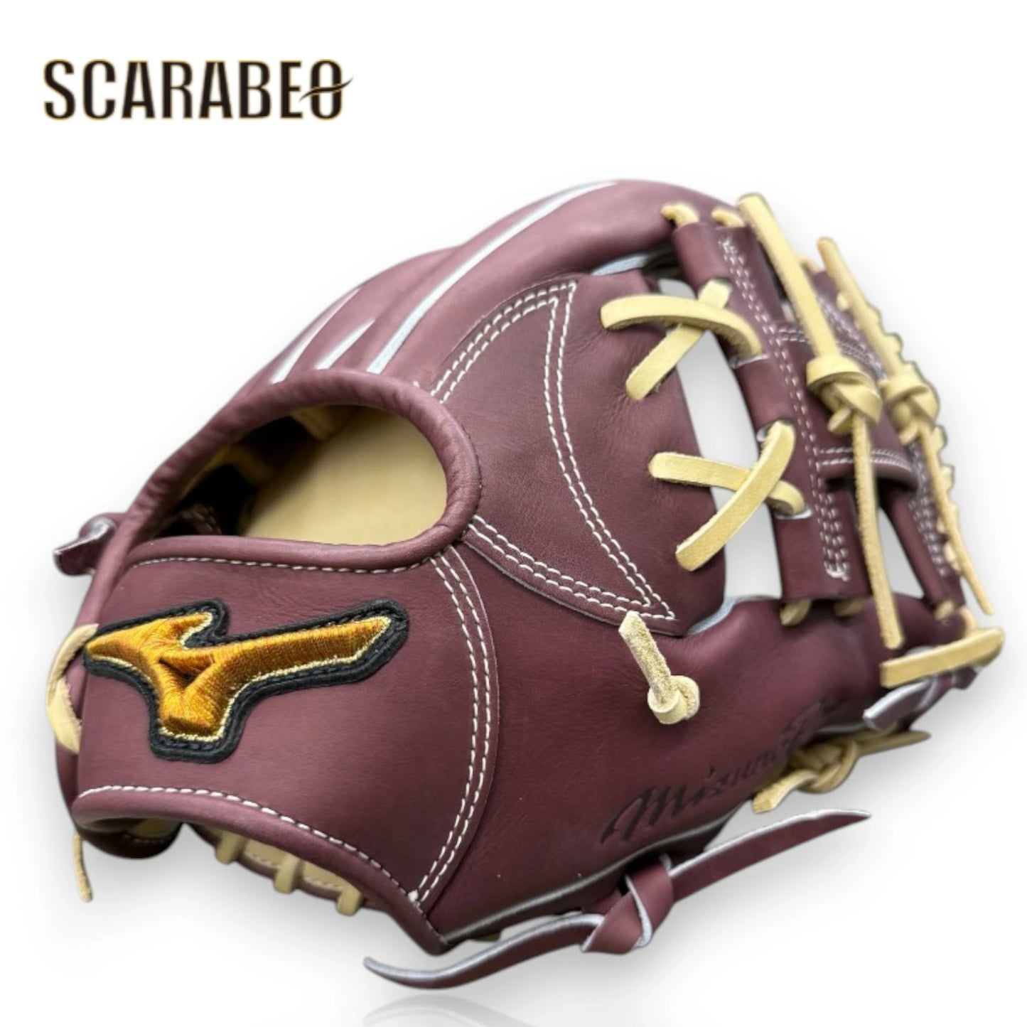 ミズノプロ 硬式グローブ 内野手用 長岡型 BSS限定モデル ミズノ 硬式グラブ 一般 大人 サイズ10 プラムブラウン×ブロンド 1AJGH92423 mizuno pro 硬式 内野用 牛革 高校野球対応 グラブ袋付き 1ajgh92423-6880