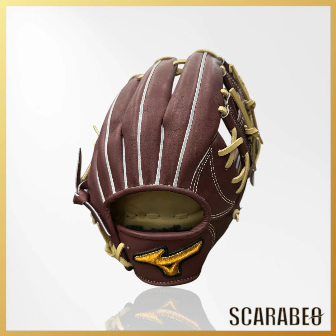 ミズノプロ 硬式グローブ 内野手用 長岡型 BSS限定モデル ミズノ 硬式グラブ 一般 大人 サイズ10 プラムブラウン×ブロンド 1AJGH92423 mizuno pro 硬式 内野用 牛革 高校野球対応 グラブ袋付き 1ajgh92423-6880