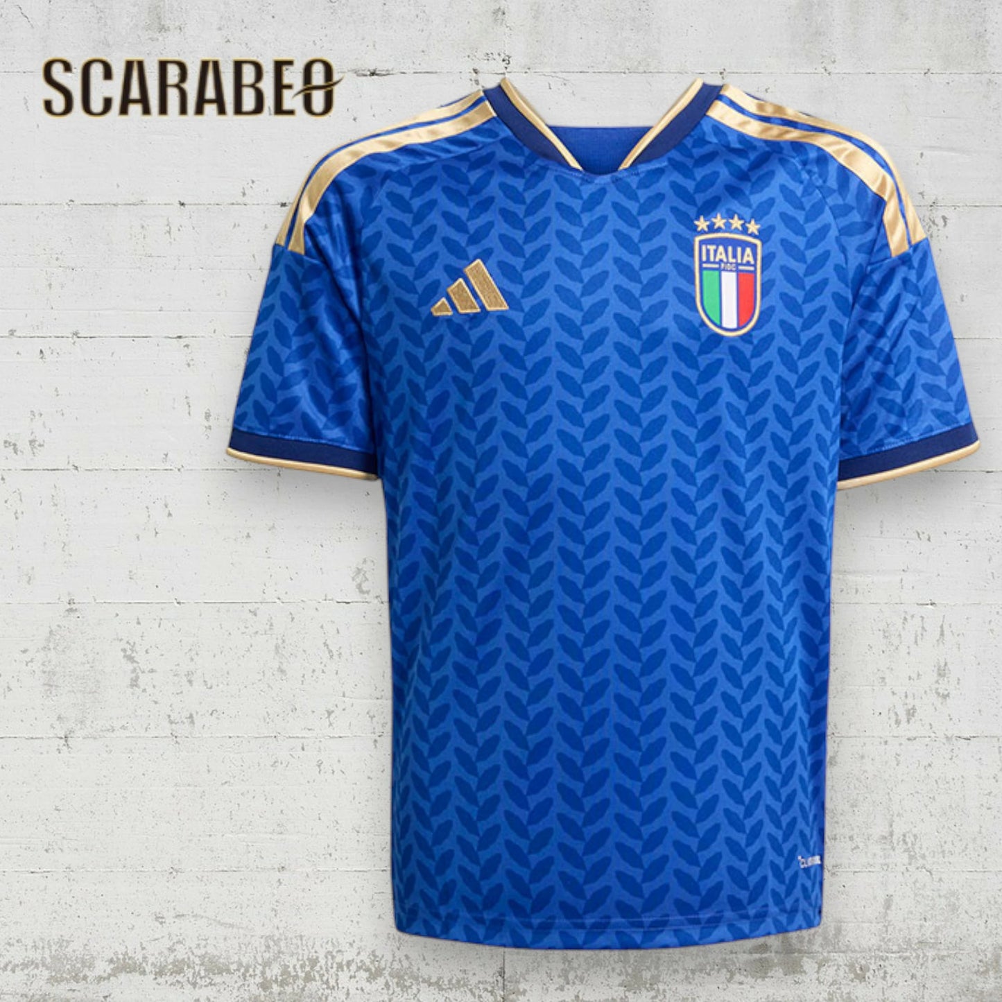 アディダス ジュニア イタリア代表 2026 ホーム レプリカ ユニフォーム 半袖 キッズ 子供 サッカーウェア adidas ITALIA CLIMACOOL スリムフィット ka620