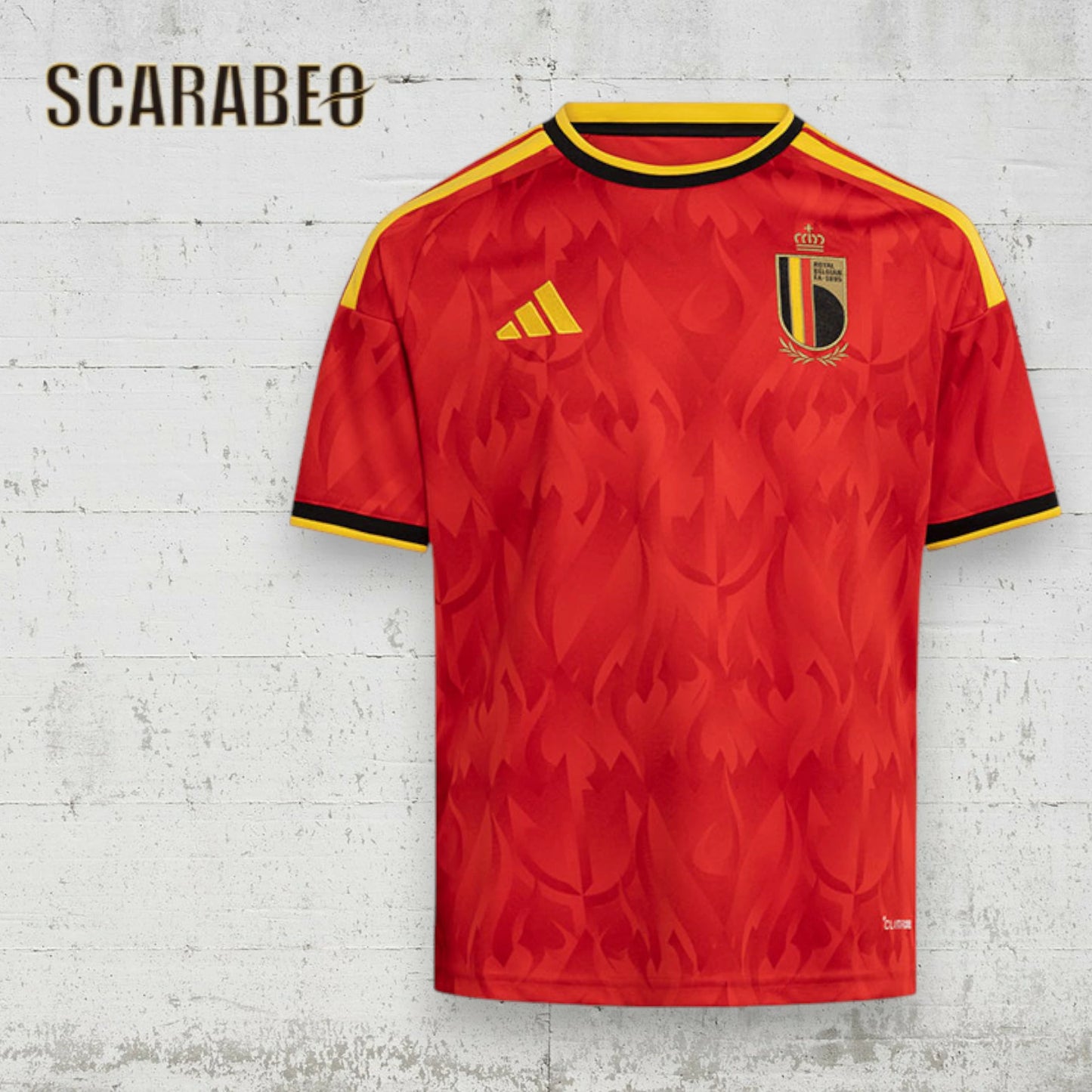 アディダス ジュニア ベルギー代表 2026 ホーム レプリカ ユニフォーム 半袖 キッズ 子供用 サッカーウェア adidas BELGIUM CLIMACOOL レギュラーフィット lof97