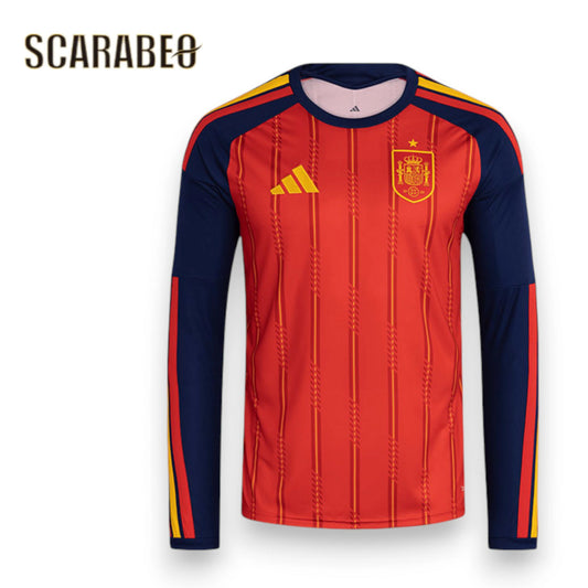 アディダス スペイン代表 2026 ホーム レプリカユニフォーム 長袖 メンズ 大人用 n4587 サッカー ユニフォーム adidas スペイン代表ホーム 長袖 レプリカシャツ qg737