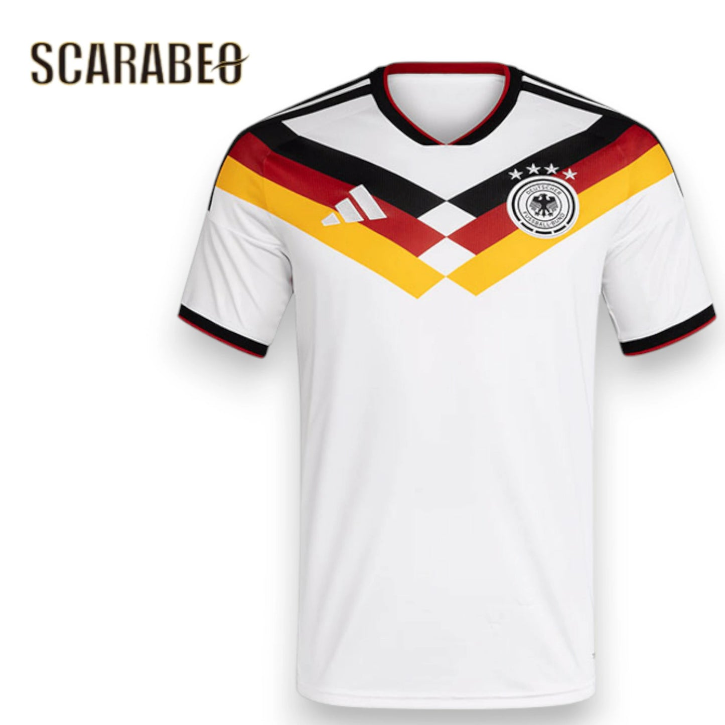 アディダス ドイツ代表 2026 ホーム 半袖 レプリカ ユニフォーム メンズ CQ482 adidas サッカー ホワイト 白 応援 観戦 ゲームシャツ 吸汗速乾 スリムフィット cq482