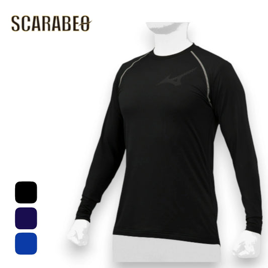 ミズノ アンダーシャツ 野球 ローネック 長袖 裏起毛 抗菌防臭 ユニセックス メンズ レディース 学生野球対応 冬用 防寒 インナー MIZUNO 12ja2p83