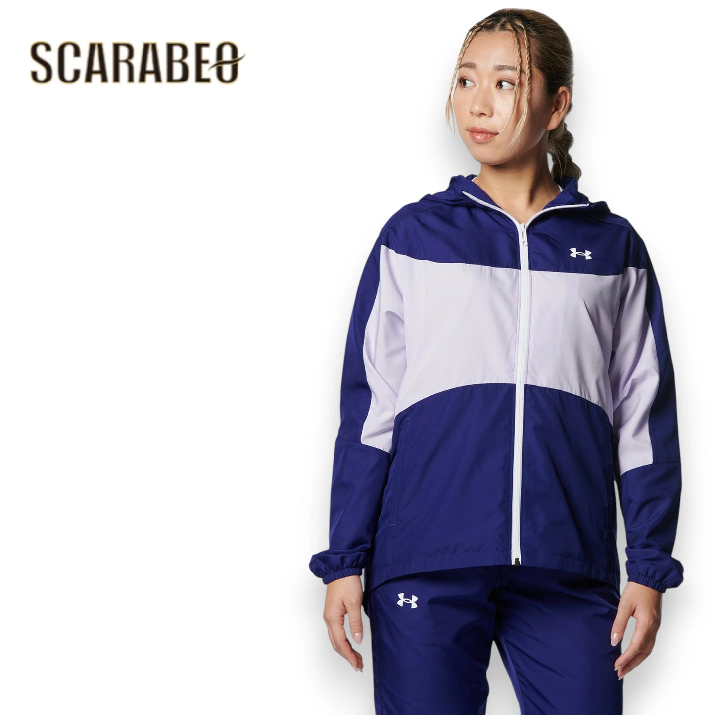 アンダーアーマー レディース ジャケット UA メッシュライナー ウーブン フルジップ ジャケット 1378320 UNDER ARMOUR 撥水 裏メッシュ ウィンドブレーカー トレーニング ウォームアップ スポーツウェア ソナー ブルー