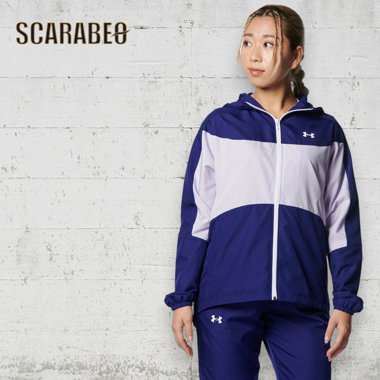 アンダーアーマー レディース ジャケット UA メッシュライナー ウーブン フルジップ ジャケット 1378320 UNDER ARMOUR 撥水 裏メッシュ ウィンドブレーカー トレーニング ウォームアップ スポーツウェア ソナー ブルー