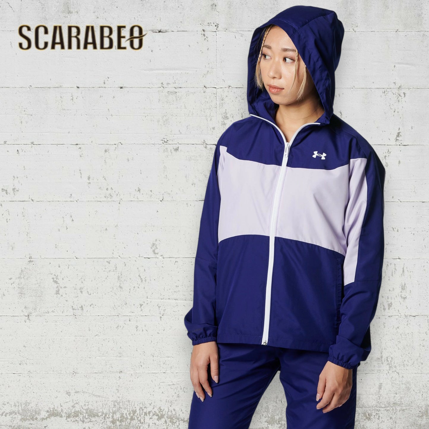 アンダーアーマー レディース ジャケット UA メッシュライナー ウーブン フルジップ ジャケット 1378320 UNDER ARMOUR 撥水 裏メッシュ ウィンドブレーカー トレーニング ウォームアップ スポーツウェア ソナー ブルー