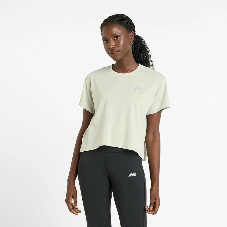 ニューバランス New Balance レディース Drapey リラックスドショートスリーブTシャツ WT51133-OVN 半袖 吸汗速乾 NB Dry ヨガ ジム トレーニング カジュアル wt51133-ovn