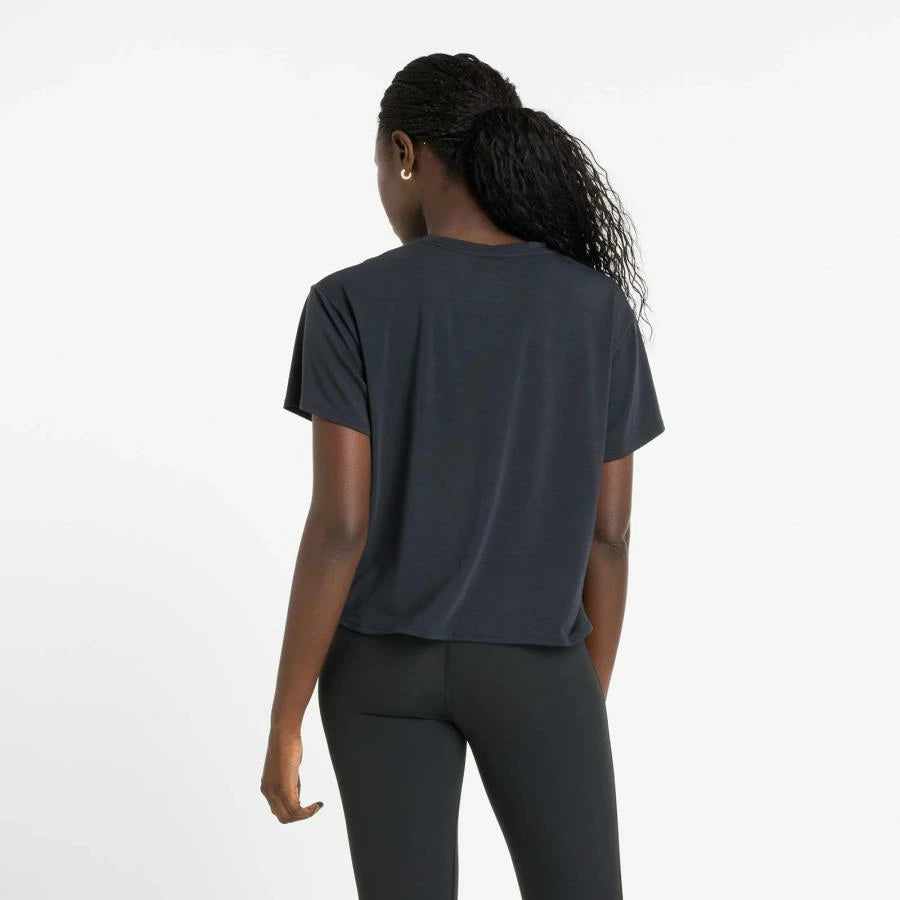 ニューバランス New Balance レディース Drapey リラックスドショートスリーブTシャツ WT51133 ブラック 半袖 吸汗速乾 NB Dry ヨガ ジム トレーニング カジュアル wt51133-bk