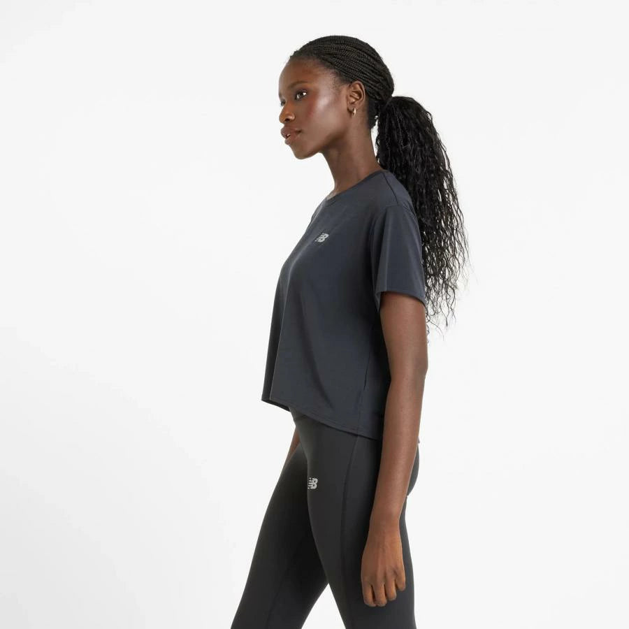 ニューバランス New Balance レディース Drapey リラックスドショートスリーブTシャツ WT51133 ブラック 半袖 吸汗速乾 NB Dry ヨガ ジム トレーニング カジュアル wt51133-bk