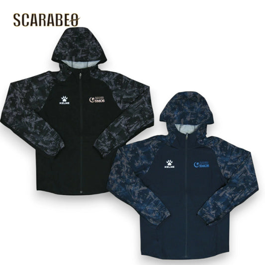 ケルメ KELME フルジップ ウーブンパーカージャケット メンズ KC22S188 トレーニングウェア フード付き トレーニングパーカー NVY BLK kc22s188