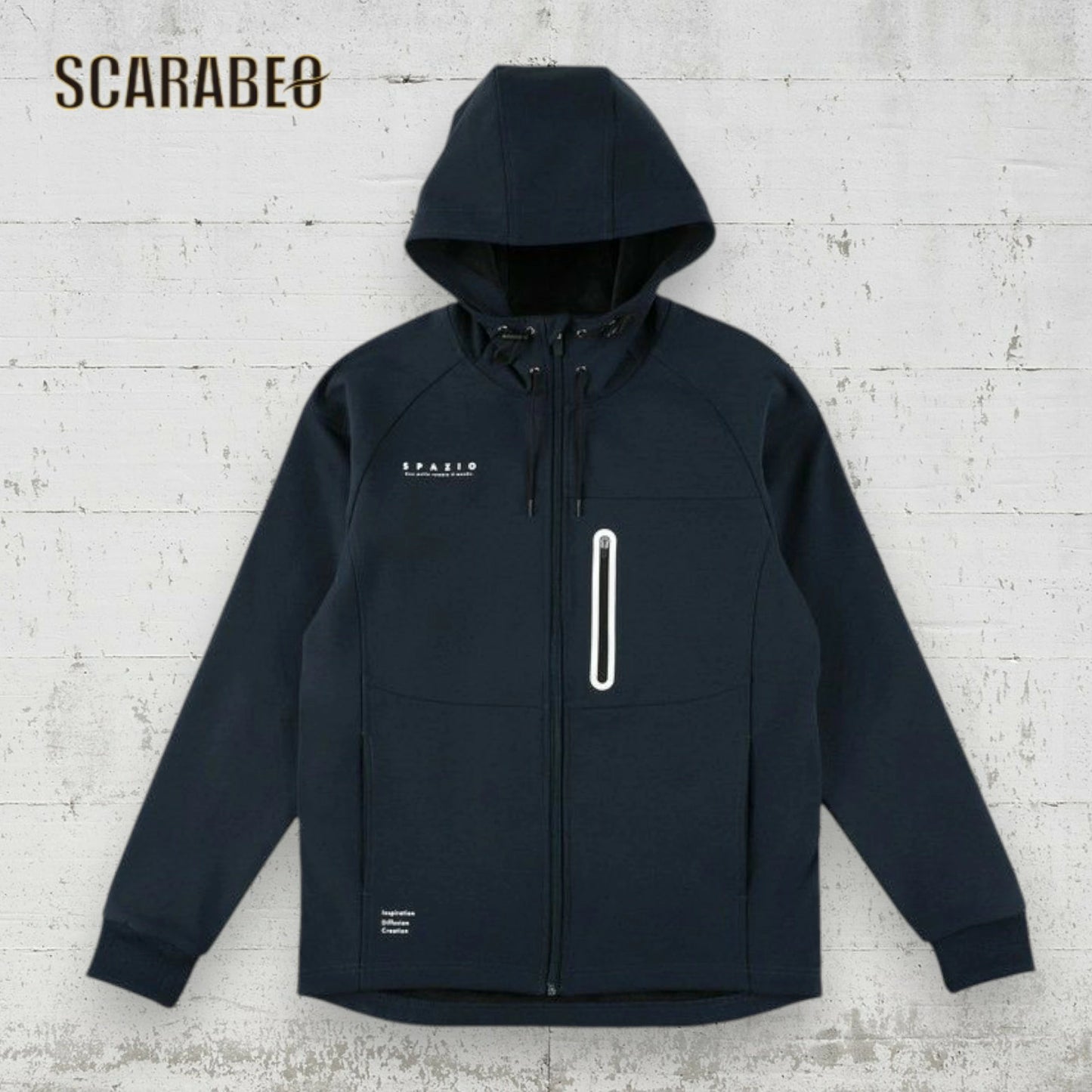 スパッツィオ Spazio 裏シャギーボンディングジップアップパーカー メンズ TP-0639 トレーニングジャケット 裏起毛 防寒 ブラック ネイビー tp-0639